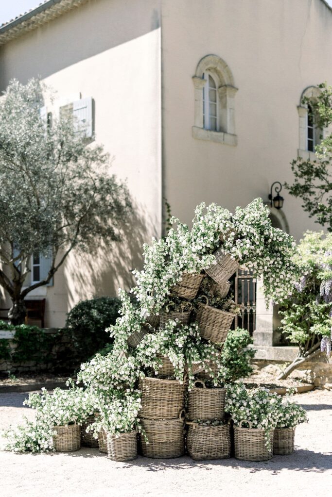 Ceremony floral design for American couple in Provence.